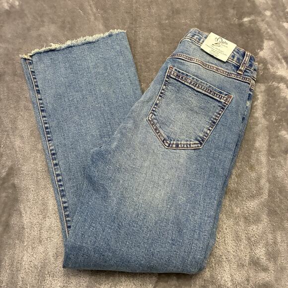 Miss Selfridge Denim Jeans Women 28x32 Blue Cropped Kickflare Boot Cowboy Pants - Picture 8 of 14